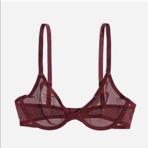 CUUP Plunge Bra in Merlot 36A